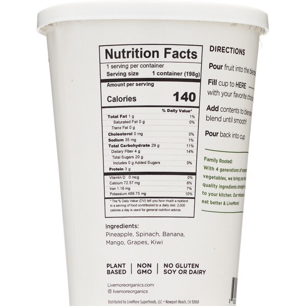 LiveMore Naturals Sweet Greens Smoothie, 7 oz