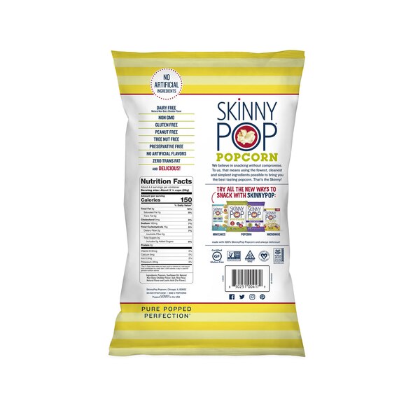 SkinnyPop White Cheddar Popcorn, 4.4 oz