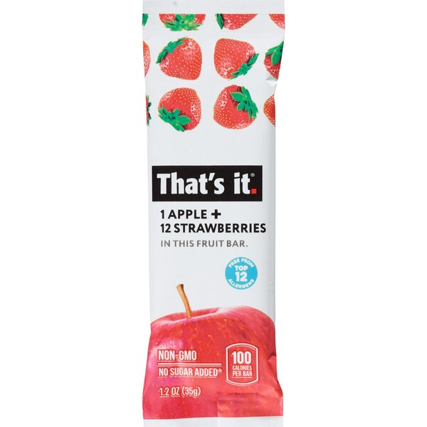 That's It. Nutrition Bar, Apple And Strawberry, 1.2 oz