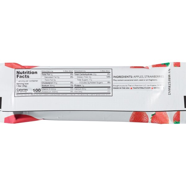 That's It. Nutrition Bar, Apple And Strawberry, 1.2 oz