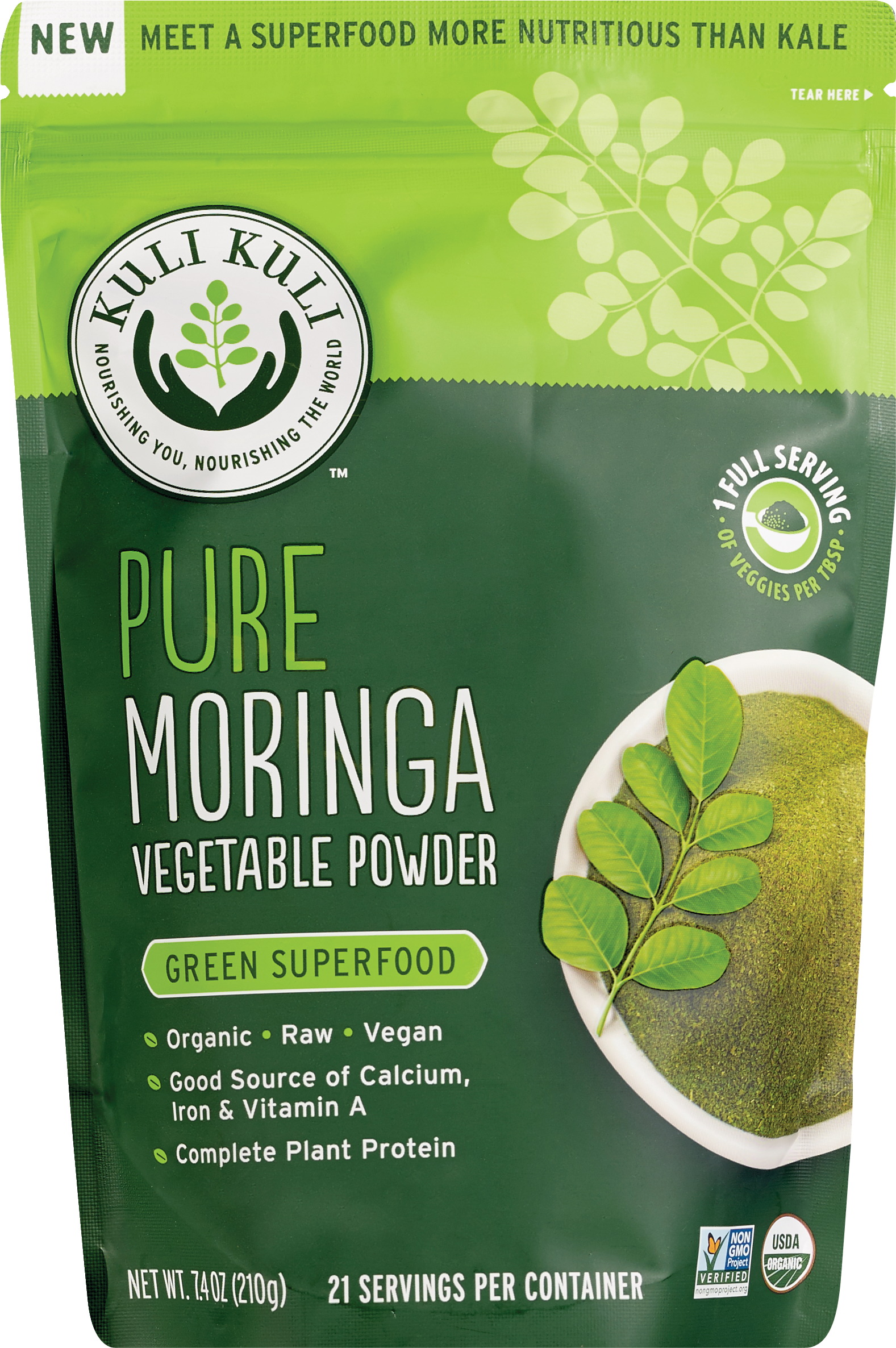 Kuli Kuli Pure Moringa Vegetable Powder, 7.4 OZ
