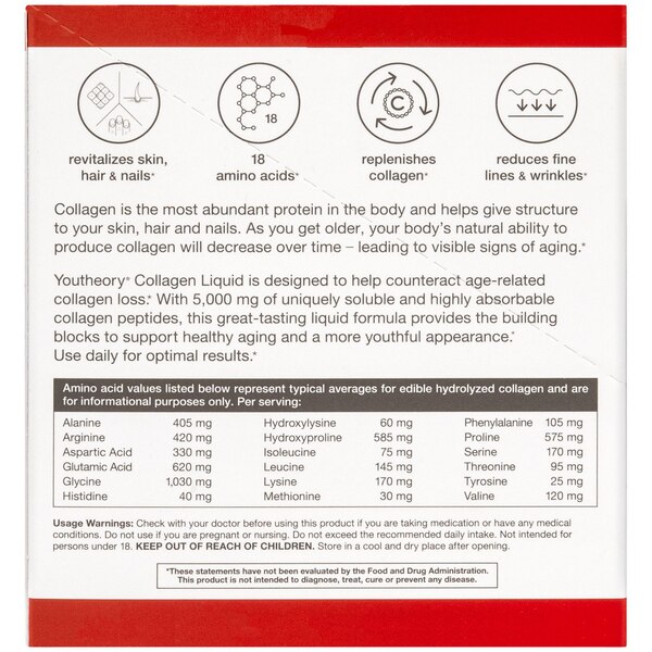 YouTheory Collagen Liquid, 12 CT
