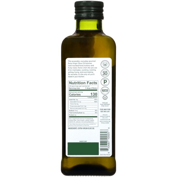 California Olive Ranch Global Blend, Medium, Extra Virgin Olive Oil, 16.9 oz