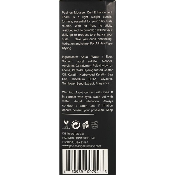 Pacinos Curling Enhancing Mousse, 3.38 OZ