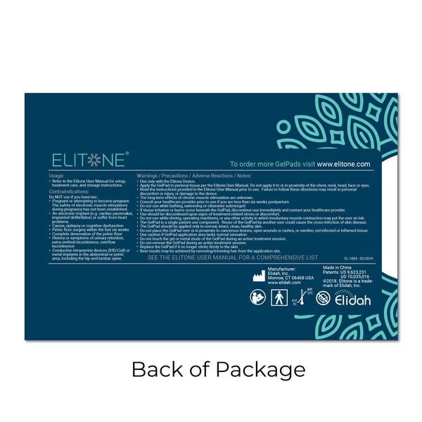ELITONE Incontinence Treatment Reusable GelPads Pack