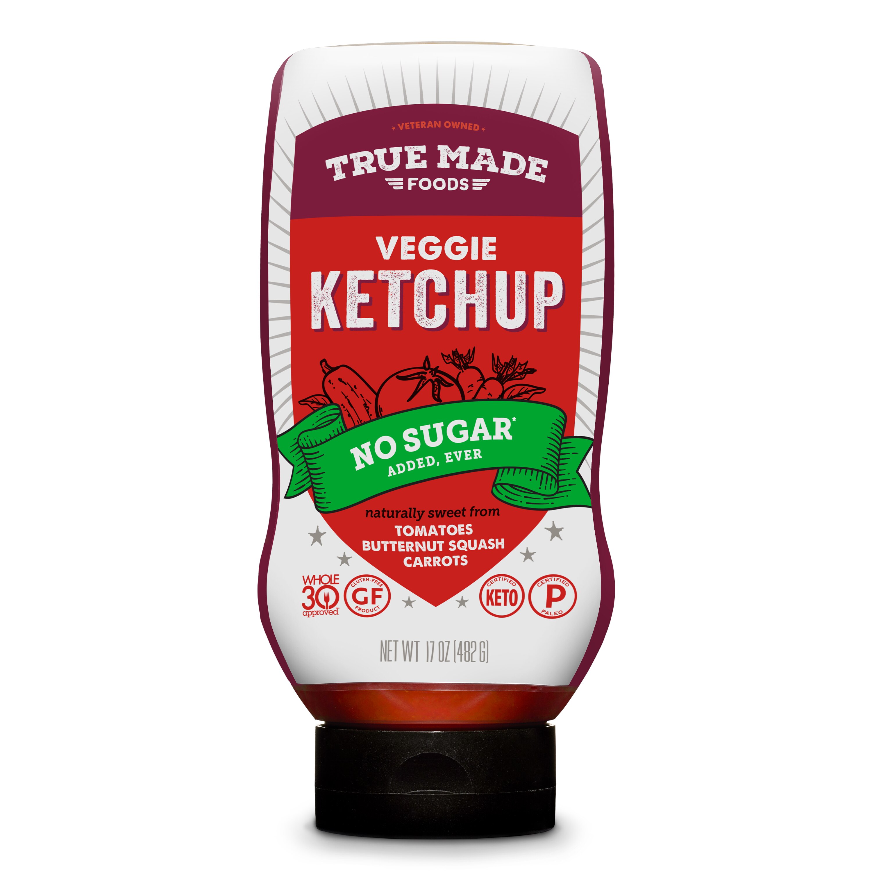 True Made Foods No Sugar Added Ketchup, 17 OZ