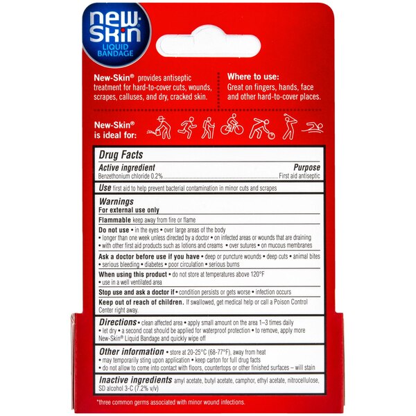New-Skin Liquid Bandage All-In-One Protection Brush, 1 fL oz