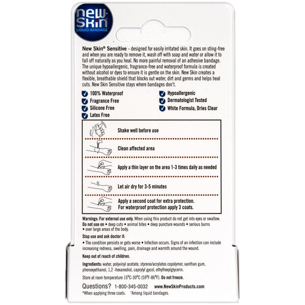 New-Skin Sensitive Skin Liquid Bandage, 0.3 fL oz
