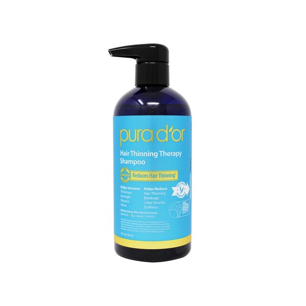 PURA D'OR Hair Thinning Therapy Shampoo, 16 OZ