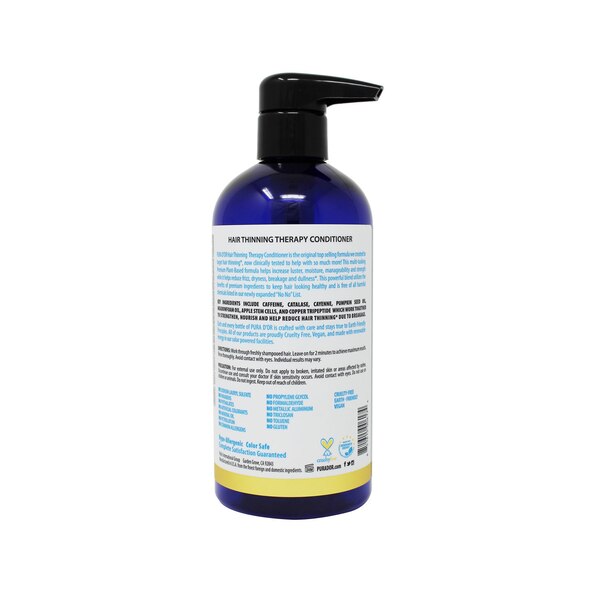 PURA D'OR Hair Thinning Therapy Conditioner, 16 OZ