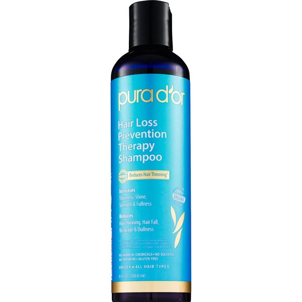 PURA D'OR Hair Thinning Therapy Shampoo, 8 OZ
