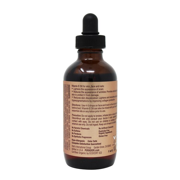 Pura D'or Vitamin E Oil, 4 OZ