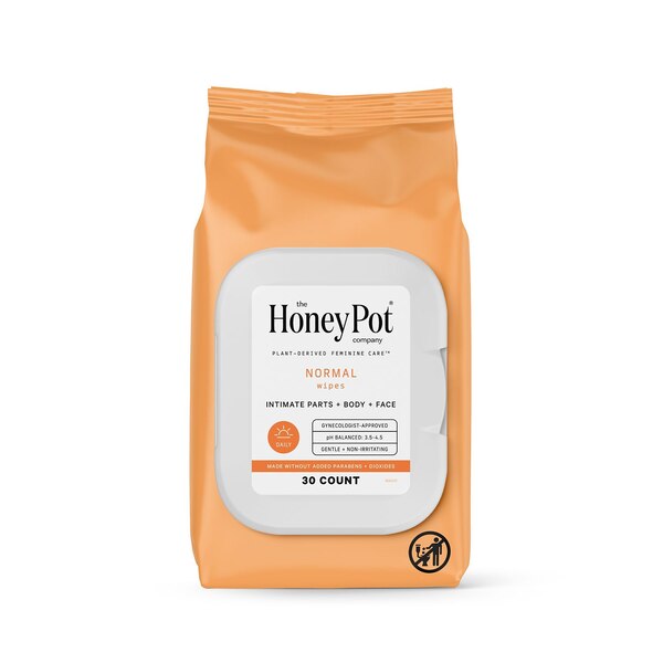 The Honey Pot Intimate Wipes, 30 CT