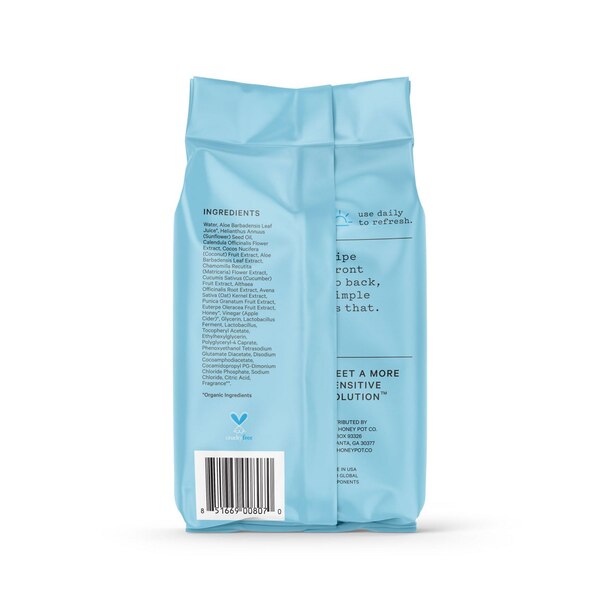 The Honey Pot Sensitive Wipes, 30 CT