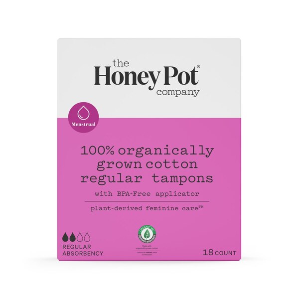 The Honey Pot Regular Organic Cotton Tampons