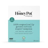 The Honey Pot Super Organic Cotton Tampons, thumbnail image 1 of 5