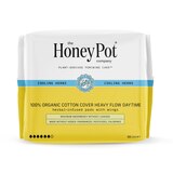 The Honey Pot Daytime Herbal Heavy Flow Organic Cotton Pads, thumbnail image