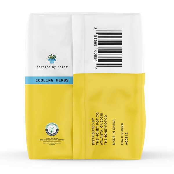 The Honey Pot Daytime Herbal Heavy Flow Organic Cotton Pads