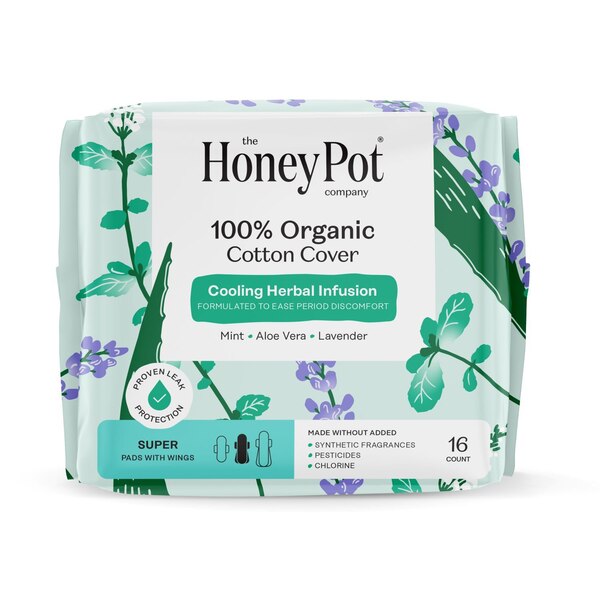 Organic Top Sheet Herbal Super Pad, 16CT