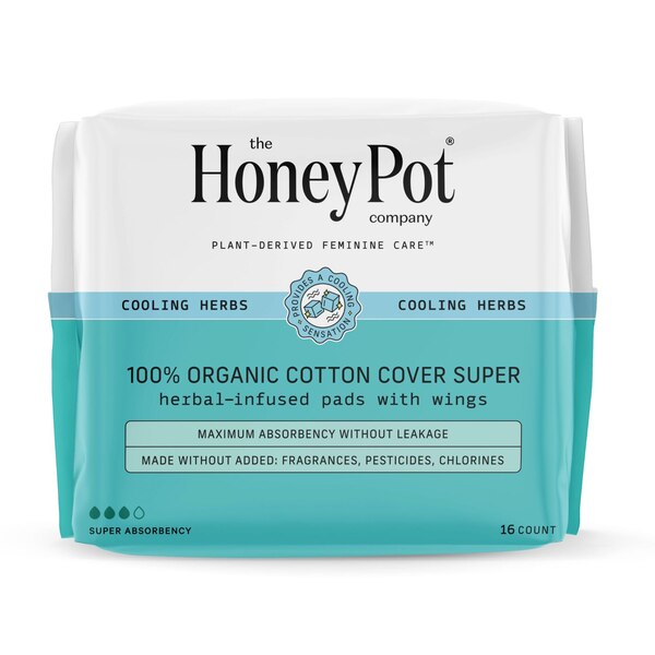 Organic Top Sheet Herbal Super Pad, 16CT