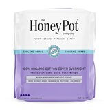 The Honey Pot Company Organic Herbal Pads, Overnight, 12 CT, thumbnail image 1 of 8