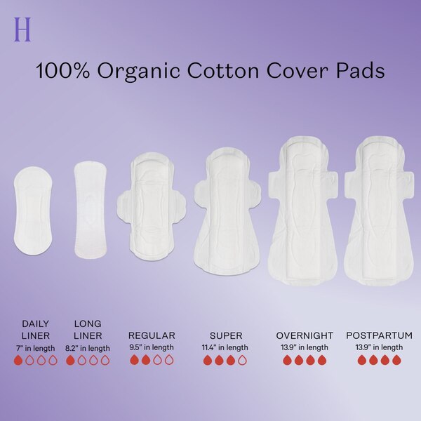 The Honey Pot Company Organic Herbal Pads, Overnight, 12 CT