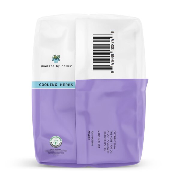 The Honey Pot Company Organic Herbal Pads, Overnight, 12 CT