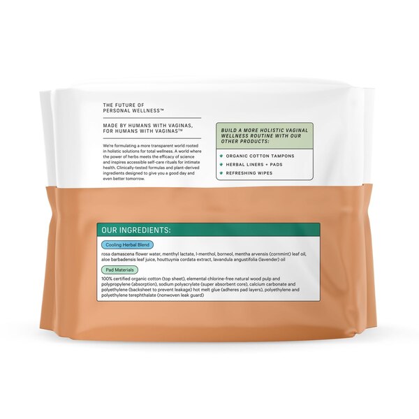 The Honey Pot Co. Organic Cotton Incontinence Liner with Wings, Lite, 20 CT