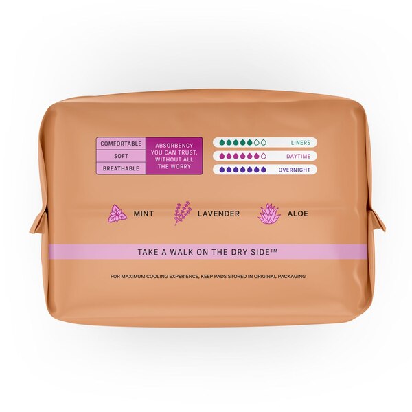 The Honey Pot Co. Organic Cotton Daytime Incontinence Liner with Wings, 16 CT