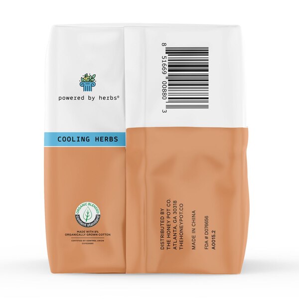 The Honey Pot Co. Organic Cotton Daytime Incontinence Liner with Wings, 16 CT