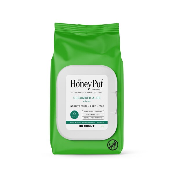 The Honey Pot Intimate Wipes, 30 CT