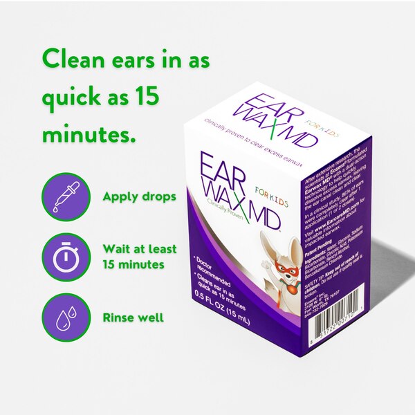 Eosera EARWAX MD for Kids Earwax Removal Kit, 0.5 fl oz