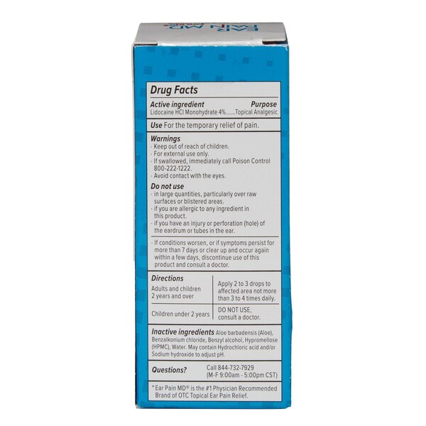 Ear Pain MD - Gotas para el alivio del dolor de oídos, para niños, 0.5 oz