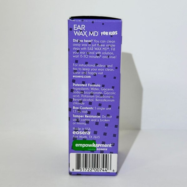 Ear Wax MD FOR KIDS Single Use Kit, 5 PK