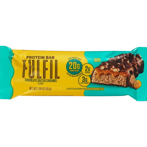 Fulfil, Chocolate Salted Caramel Protein Bar, 1.94 oz