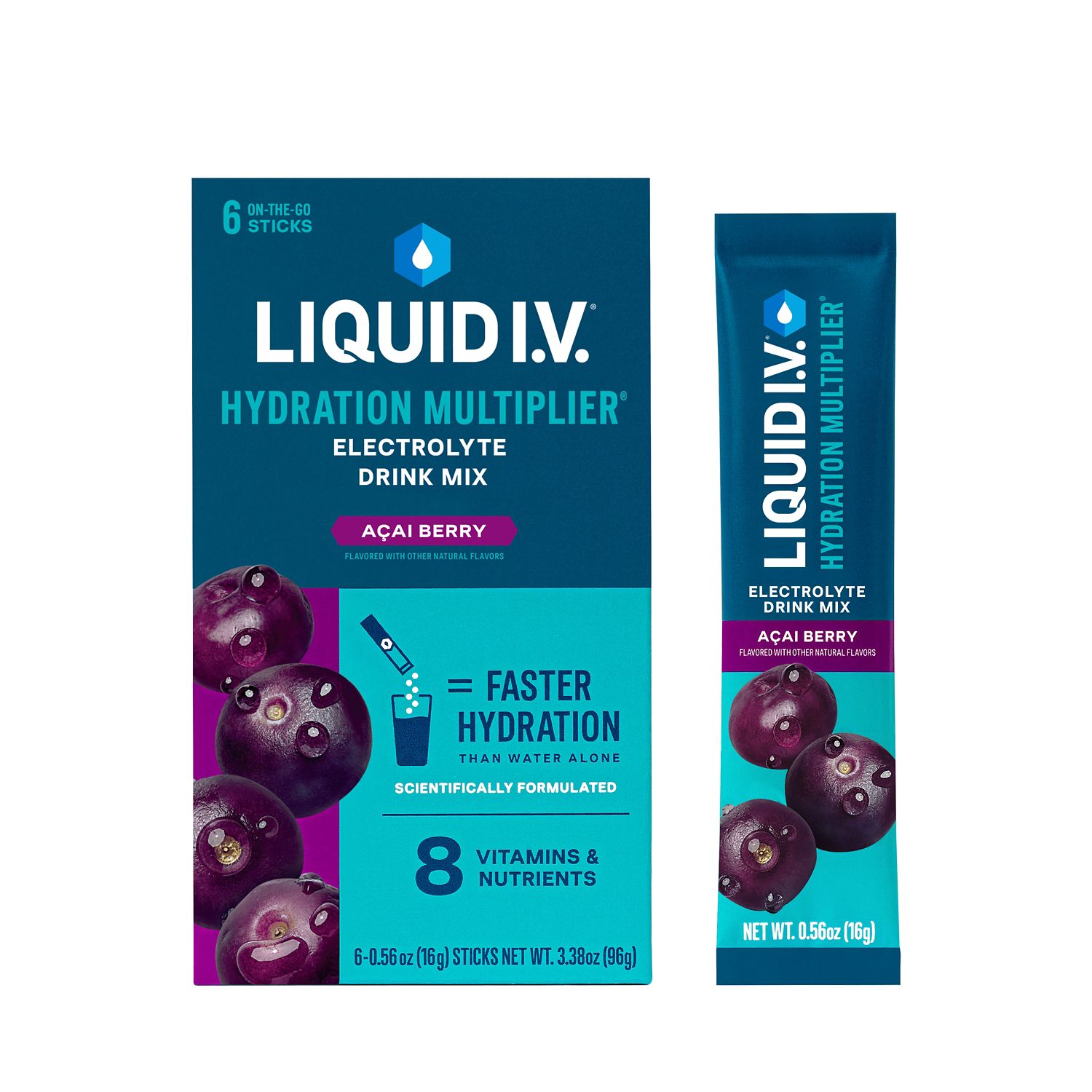 Liquid I.V. Hydration Multiplier Electrolyte Drink Mix Packets, 6 CT