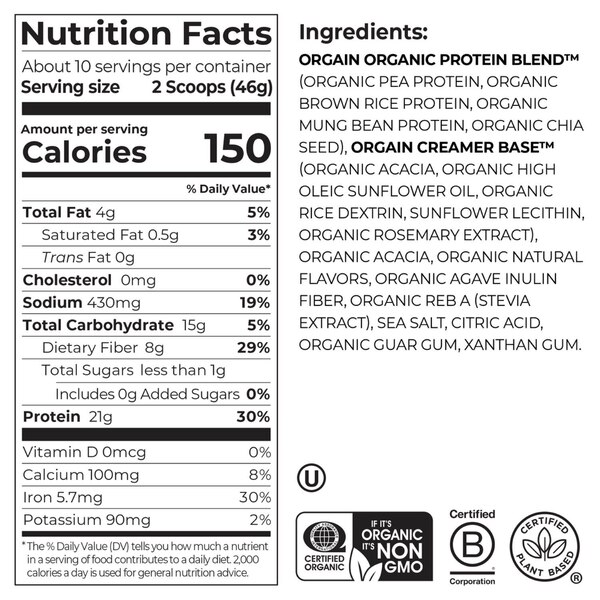 Orgain Plant Based Strawberries 'n Cream Protein
