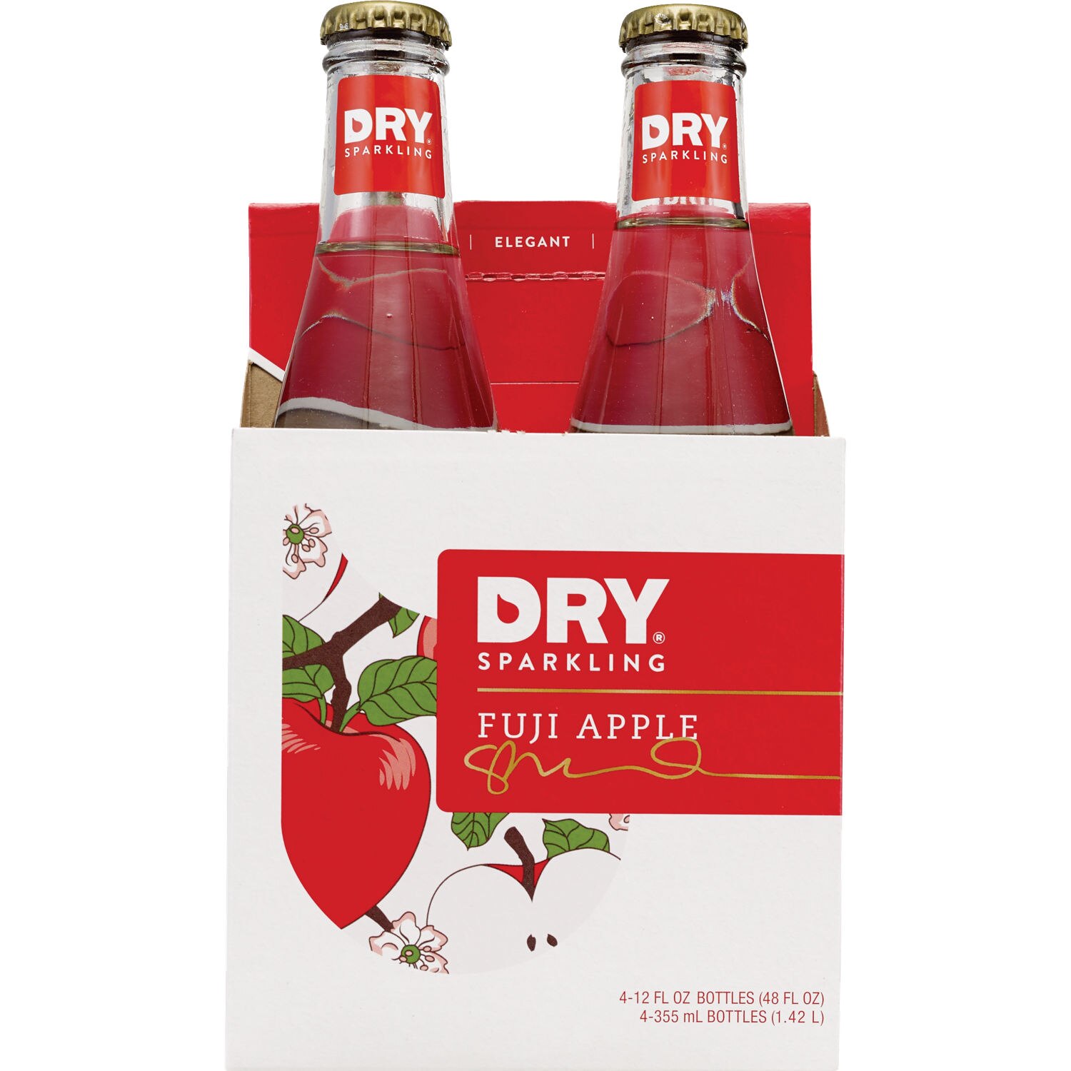Dry Sparkling Fuji Apple Dry 4 Pack, 48 OZ