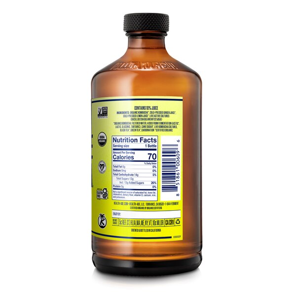 Health-Ade Ginger-Lemon Kombucha, 16 OZ