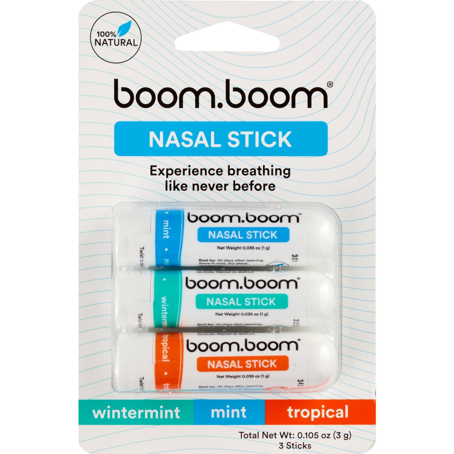 BoomBoom Naturals + Nasal Stick + Variety Pack, 3 CT Pick Up In Store