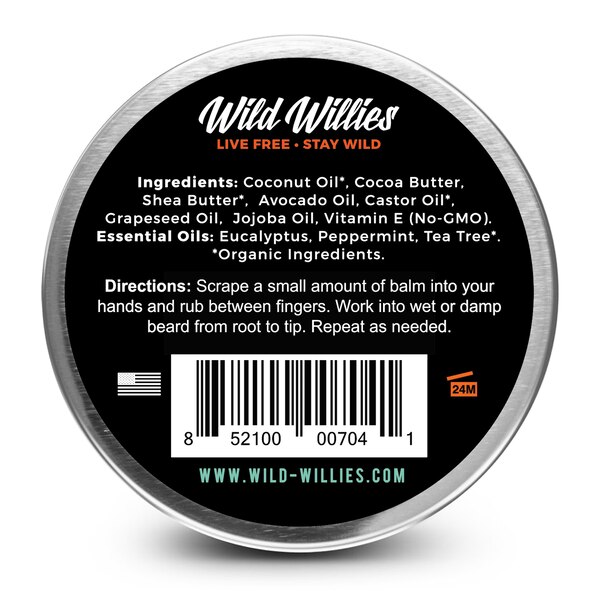Wild Willies Beard Butter, Cool Mint, 2 OZ