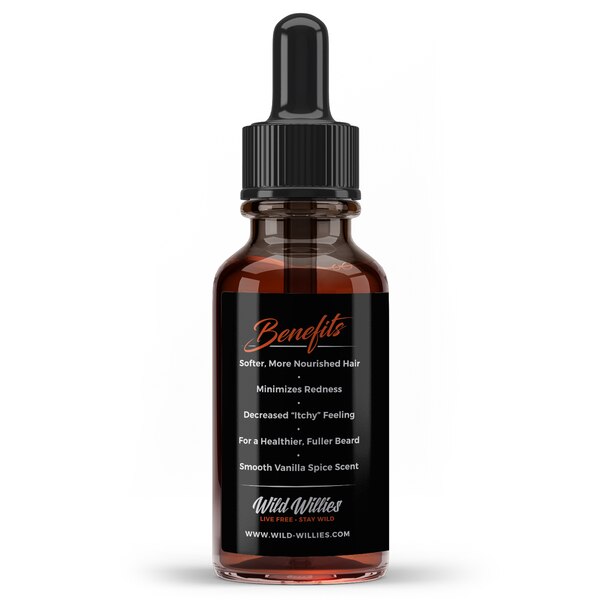 Wild Willies Hemp Beard Elixir, Wild Vanilla Spice, 1 OZ