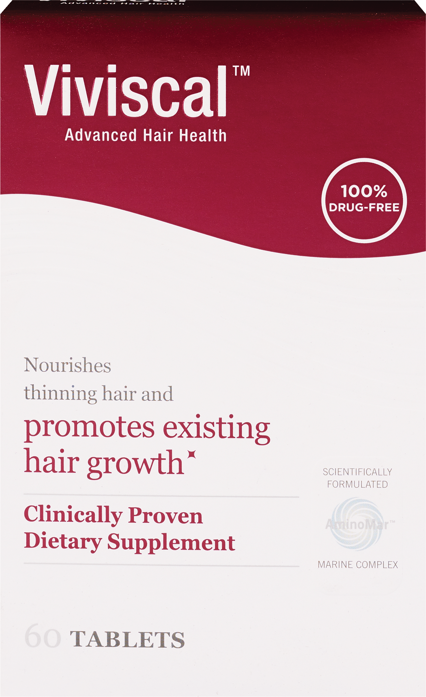 Viviscal - Vitaminas para el crecimiento del cabello en tabletas, potencia extra, 60 u.