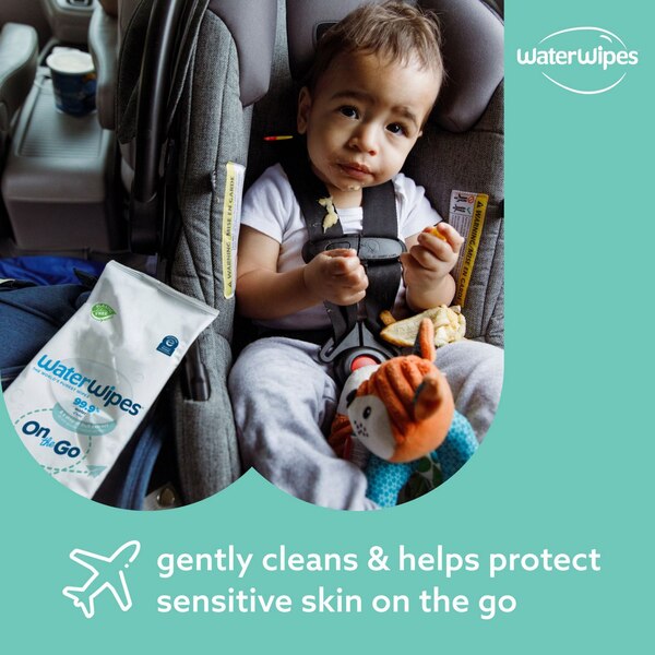 WaterWipes On The Go 99.9% Water Based Wipes, Sensitive, 28 CT