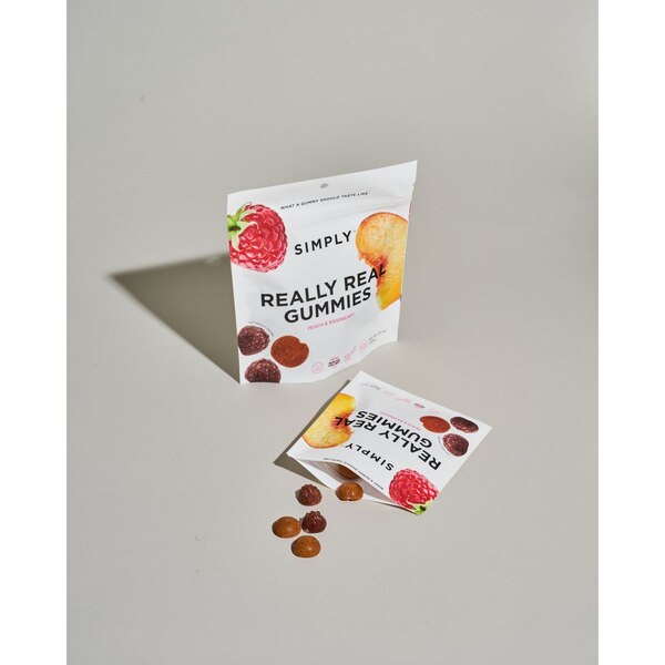 Simply, Really Real Gummies, Peach & Raspberry, 5.3 oz