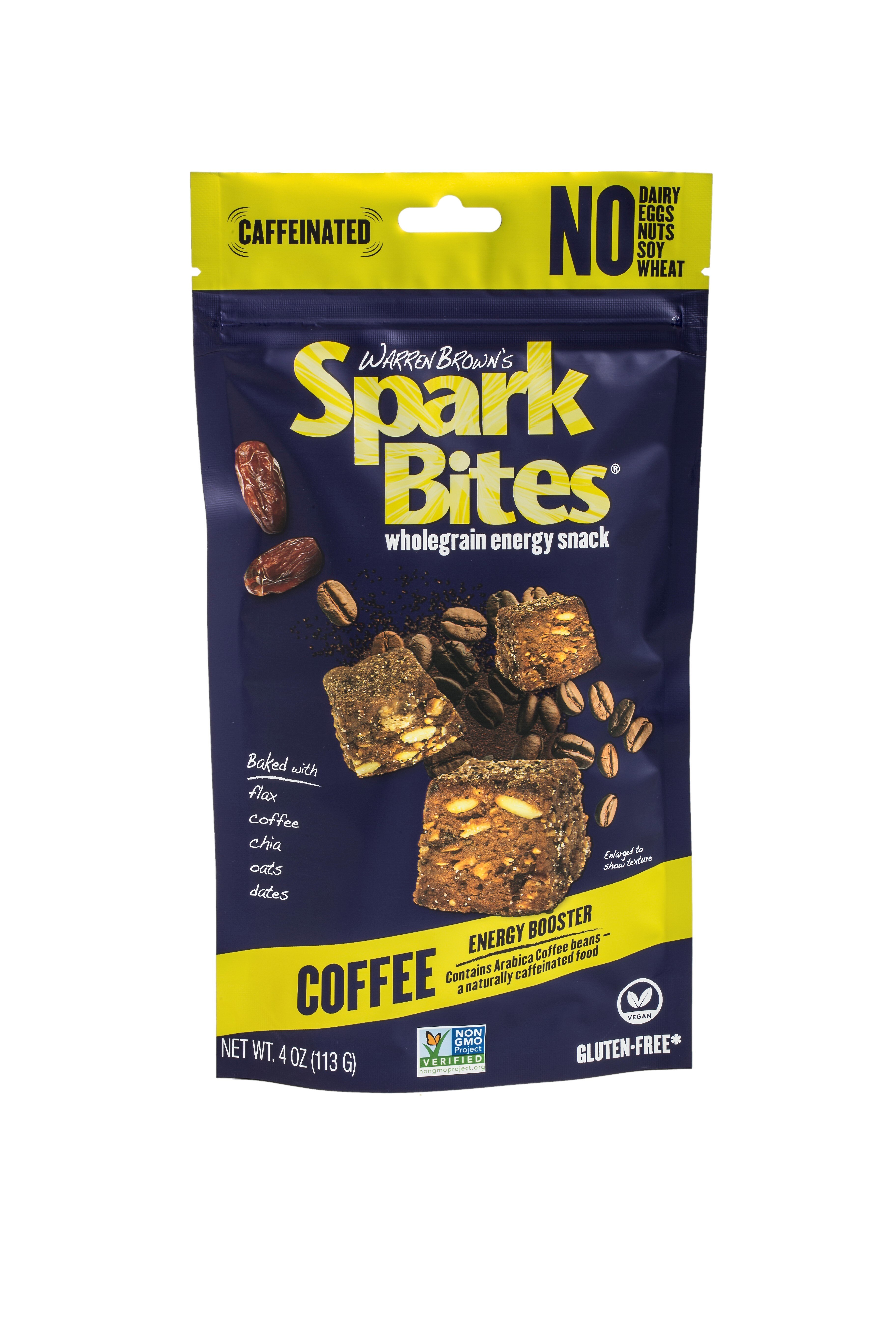 Spark Bites Coffee Whole Grain Energy Snack, 4 OZ