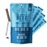 The New Primal, Classic Beef Meat Sticks, Grass-Fed Beef, Zero Sugar, 5 ct, 5 oz, thumbnail image