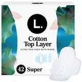 L. Chlorine Free Ultra Thin Pads, Organic Cotton, Super, 42 CT, thumbnail image