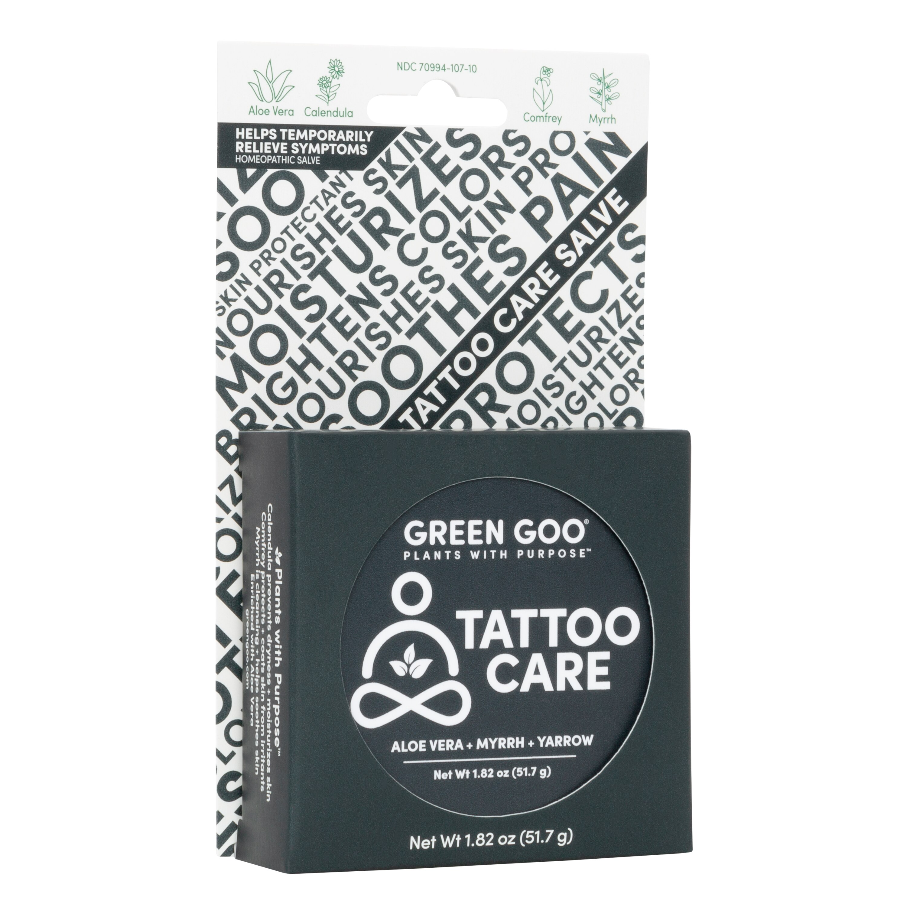 Green Goo - Pomada para tatuaje, lata de 1.82 oz