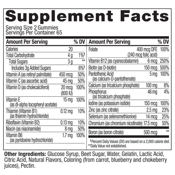 OLLY Women's Multivitamin Gummies, Berry, 130 CT